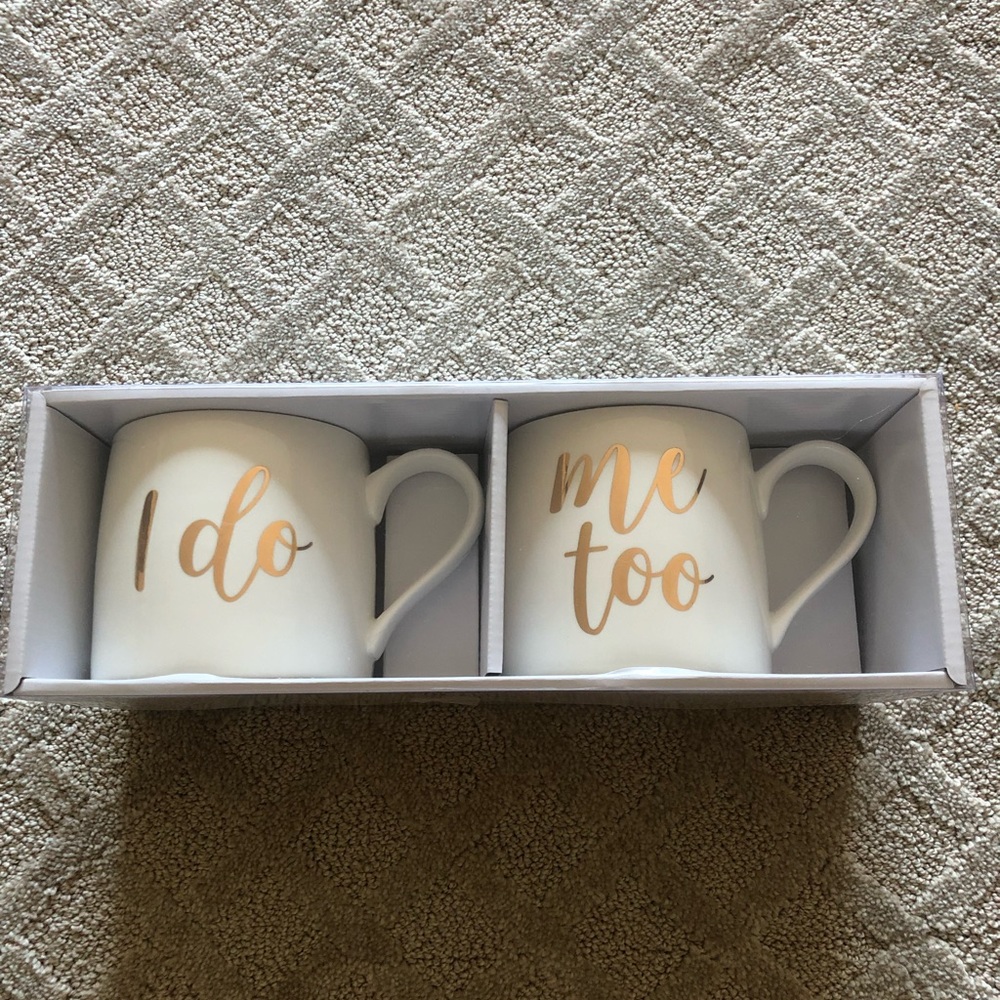 Slant “I do  Me Too” mugs